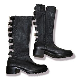 Elizabeth And James Leather Multi Buckle Tall Boots